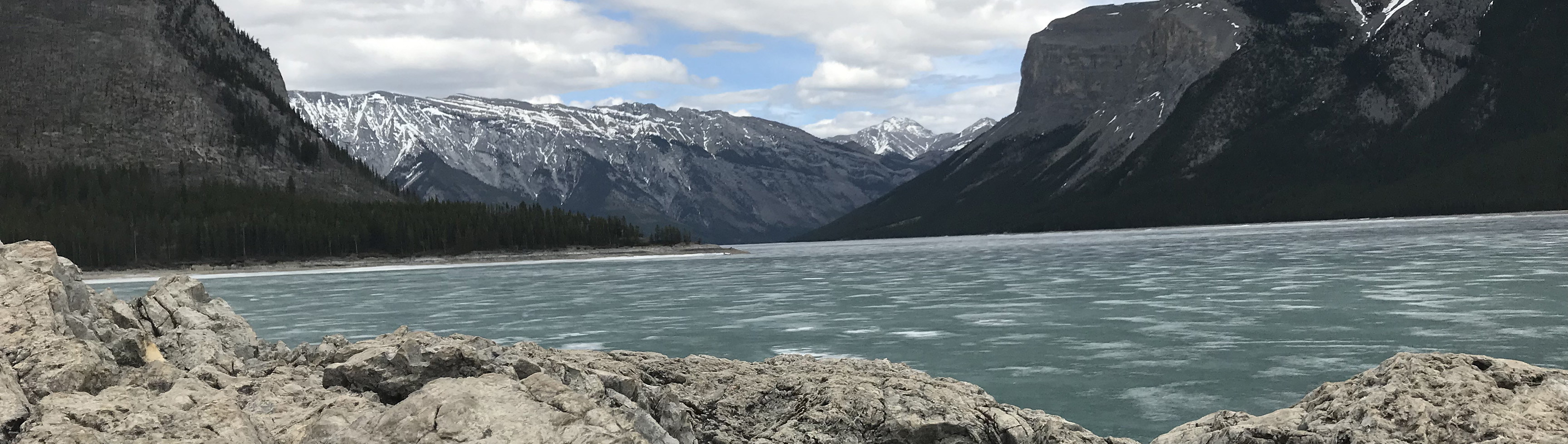 A lake in the mountains